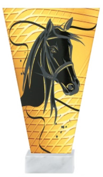 plaketa sklo kůň VL-1