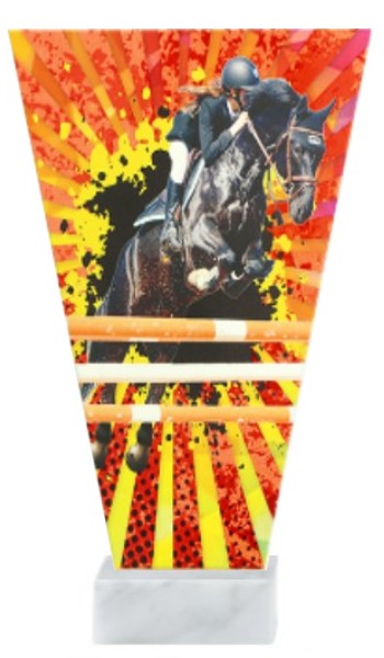 plaketa sklo kůň VL-2