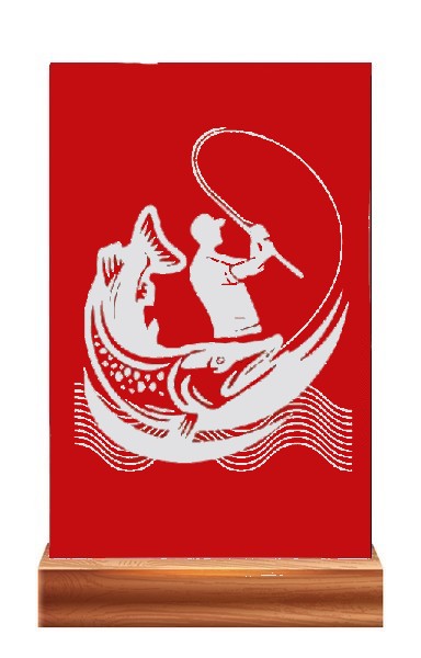 Plaketa PL 115 rybář