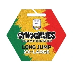 Kovová šestiúhelníková medaile 5 cm